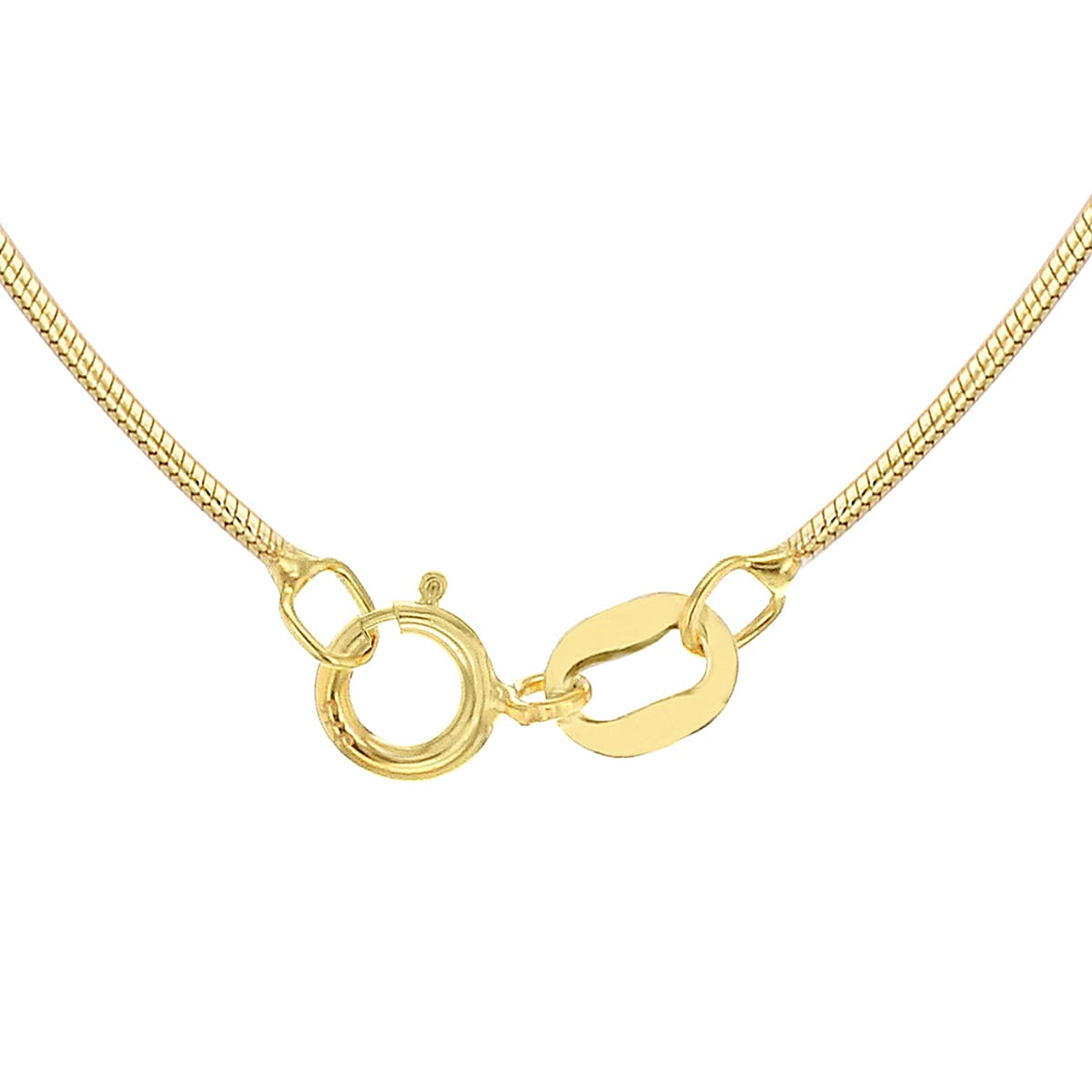 9K Yellow Gold Mini Round Snake Chain 20 Inch 7078103 2