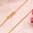 9K Yellow Gold Mini Round Snake Chain 20 Inch