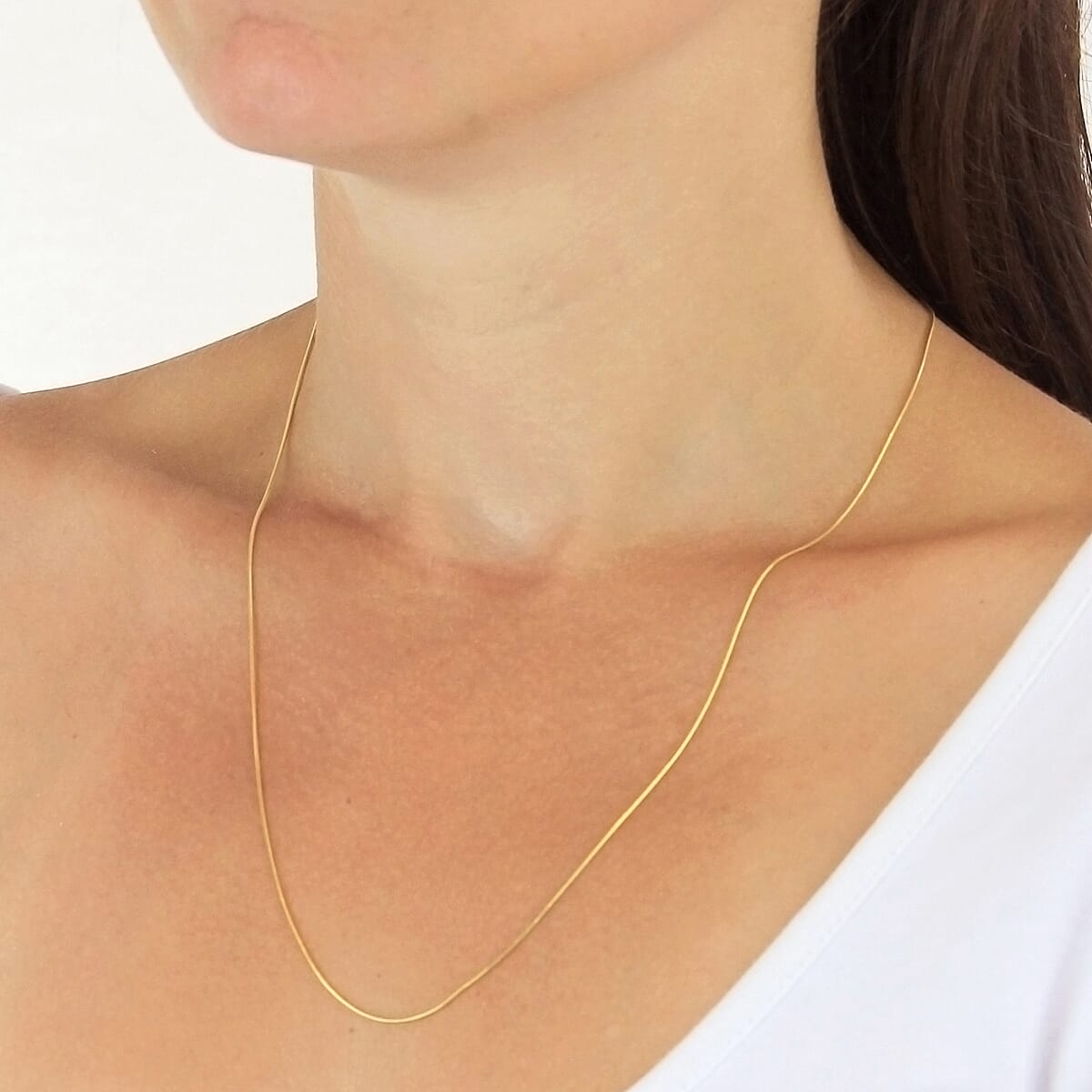 9K Yellow Gold Mini Round Snake Chain 20 Inch 7078103 4