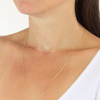 9K Yellow Gold Mini Round Snake Chain 20 Inch
