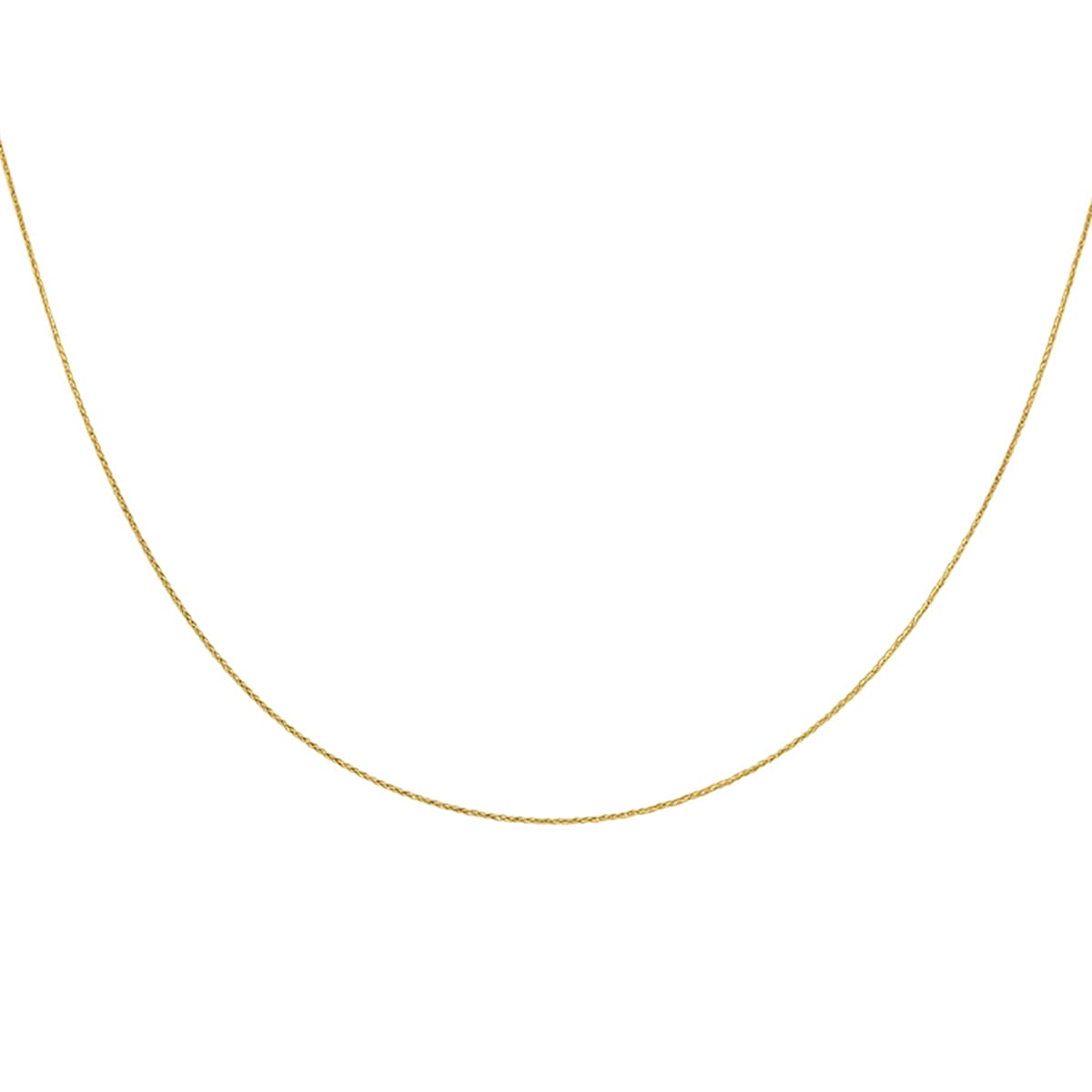 9K Yellow Gold Mini Spiga Chain (Size - 16) with Spring Ring Clasp 8127023 1