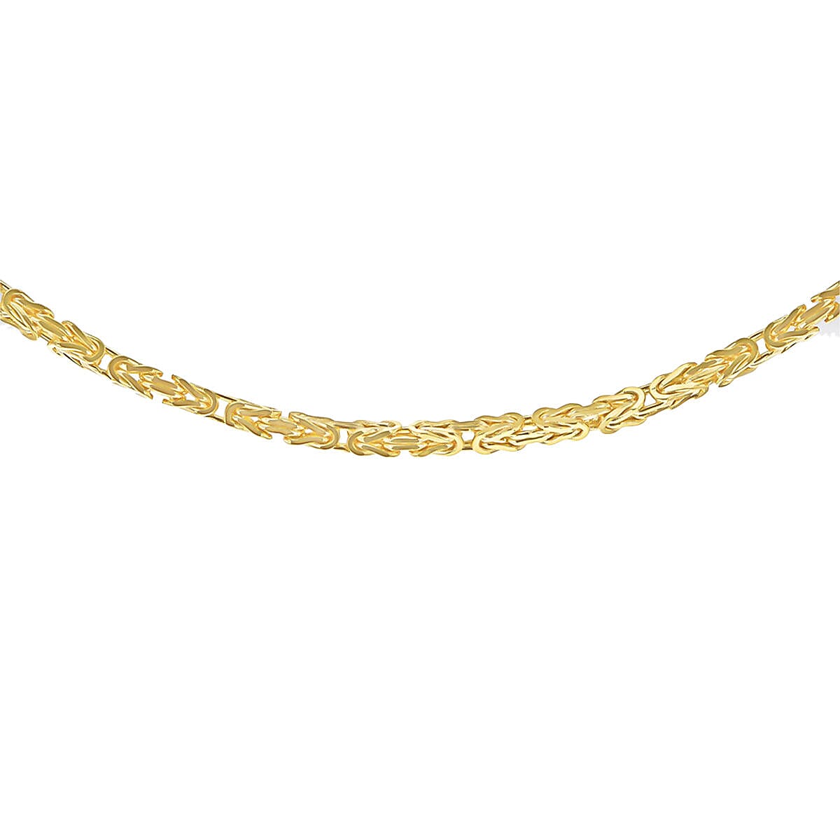 One Time Biggest Italian Close Out - 9K Yellow Gold Square Byzantine Necklace (Size - 20), Gold Wt. 10 Gms 7435790 0