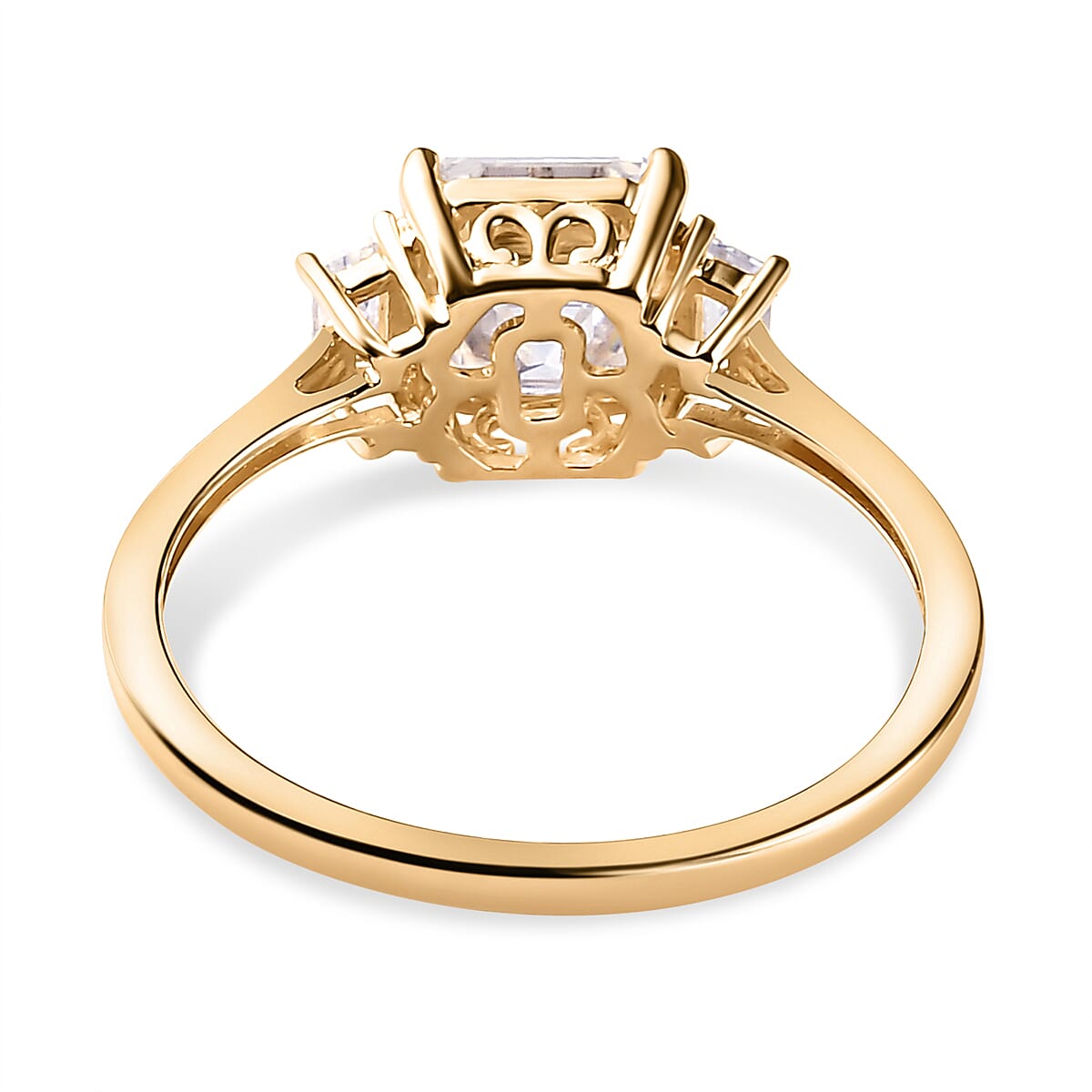 9K Yellow Gold Moissanite (Asscher Cut) Ring 1.91 Ct. 7155193 10