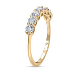 The Definitive 9K Gold Moissanite 7 Stone Band Ring