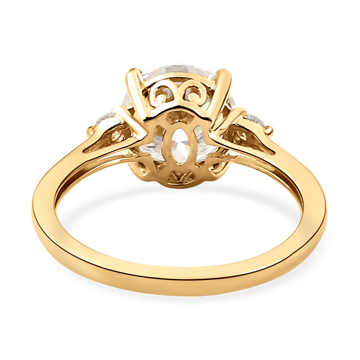 9K Yellow Gold Moissanite Classic Solitaire Ring 1.77 Ct 8858265 5