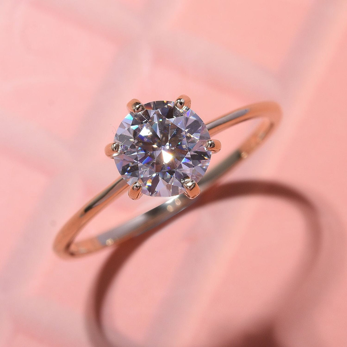 9K Yellow Gold Moissanite Solitaire Ring 1.20 Ct 7826655 3