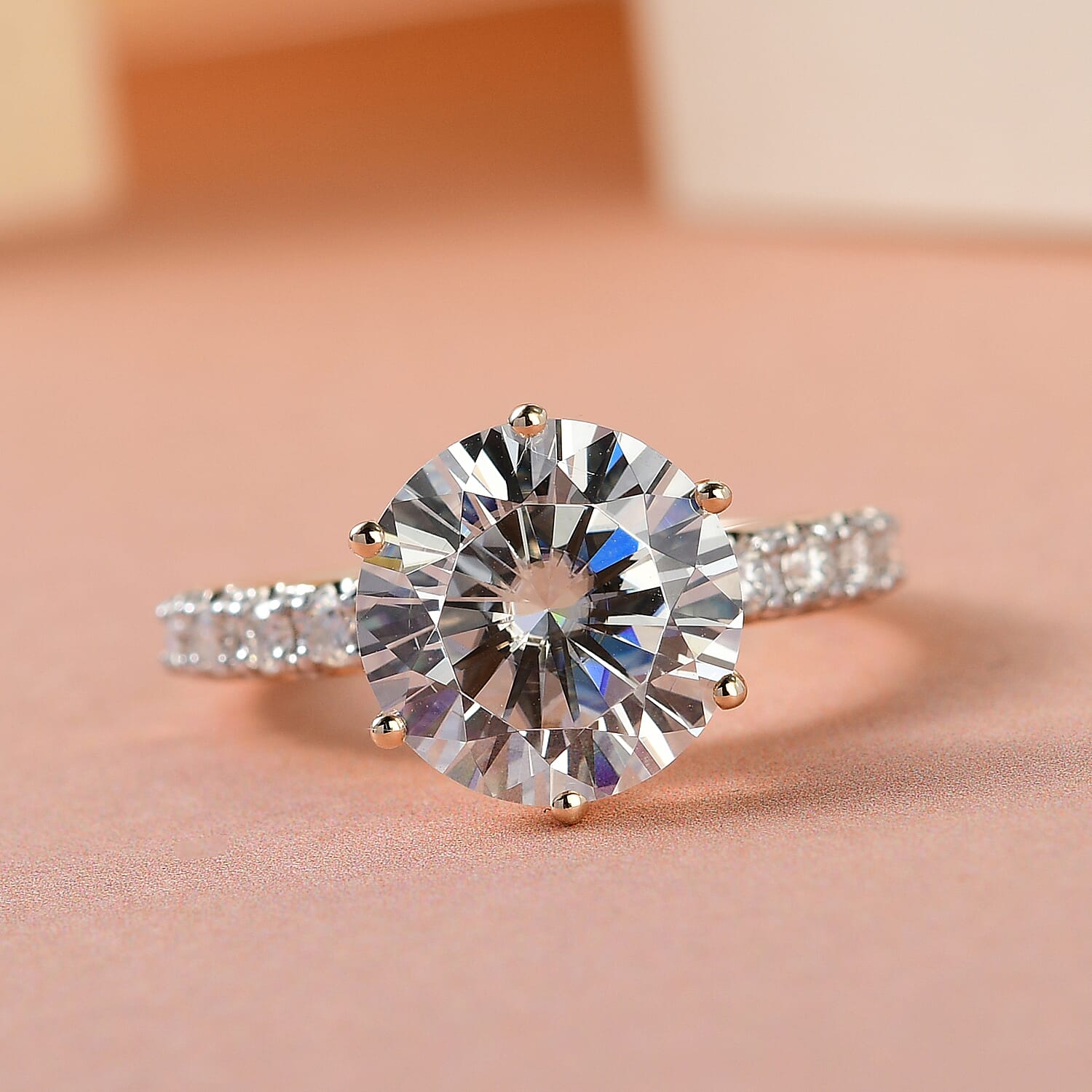 9K Yellow Gold Moissanite Ring 4.12 Ct. 7170084 2