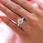 9K Yellow Gold Moissanite Ring 4.12 Ct.