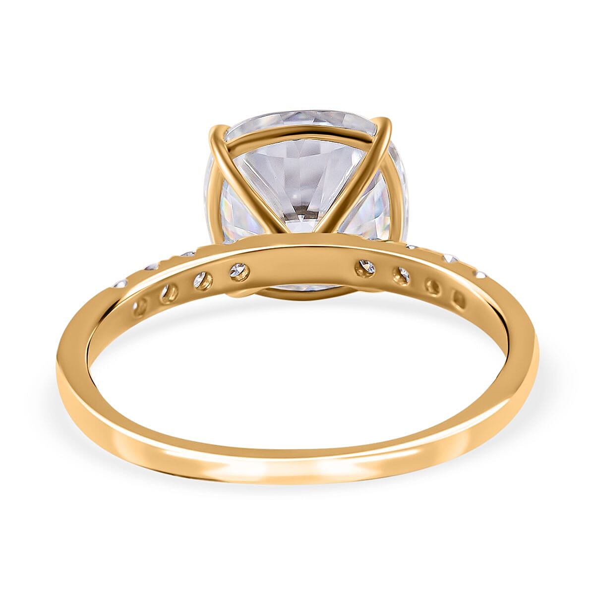 9K Yellow Gold Moissanite Ring 4.39 Ct. 7437999 9