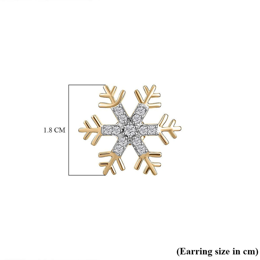 9K Yellow Gold Moissanite Solitaire Stud Push Back Earrings 0.47 Ct.