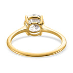 9K Yellow Gold Moissanite Solitaire Ring 1.15 Ct