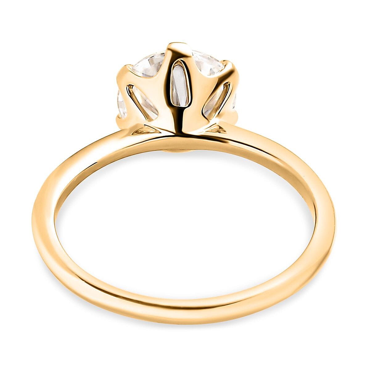 9K Yellow Gold Moissanite Solitaire Ring 7194680 5