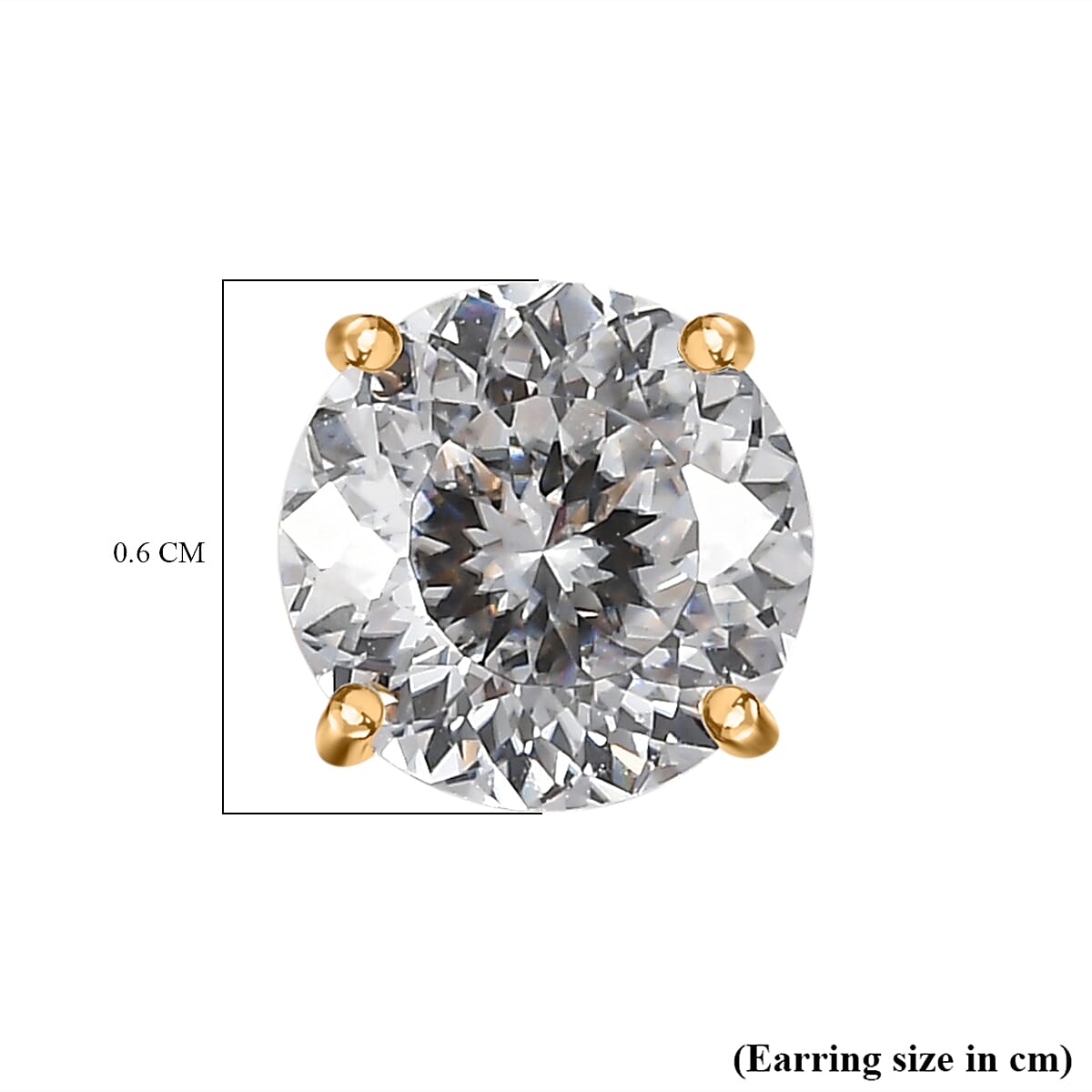 9K Yellow Gold Moissanite Stud Solitaire Earrings 1.60 Ct. 7550656 5