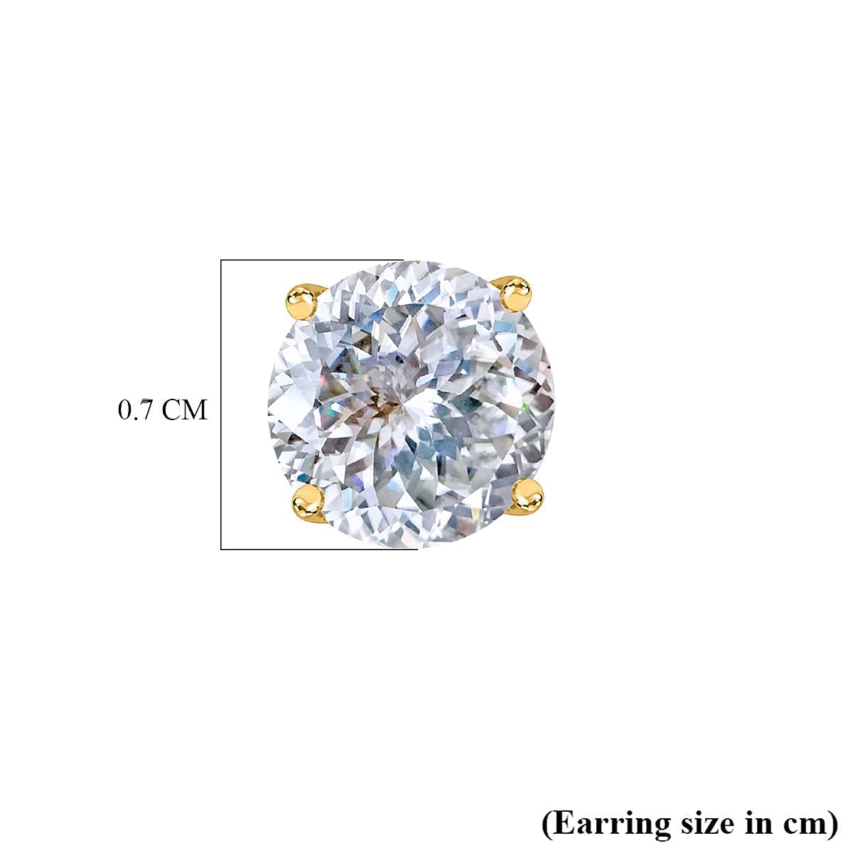 9K Yellow Gold Moissanite Stud Earrings with Push Back 2.10 Ct. 7513330 5