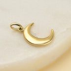 9K Yellow Gold Moon Pendant