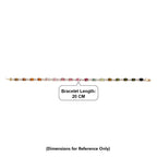 Tony Diniz Collection-9K Yellow Gold AAAA Multi-Tourmaline Bracelet (Size - 7.5) with  Lock Box 6.58 Ct, Gold Wt. 4.47 Gms
