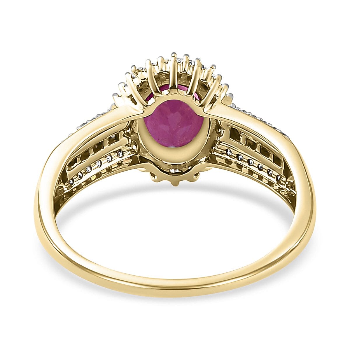 9K Yellow Gold Natural AAA Mozambique Ruby and Diamond Ring 2.00 Ct. 7259890 10