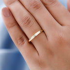 9K Yellow Gold Natural Yellow Diamond Band Ring