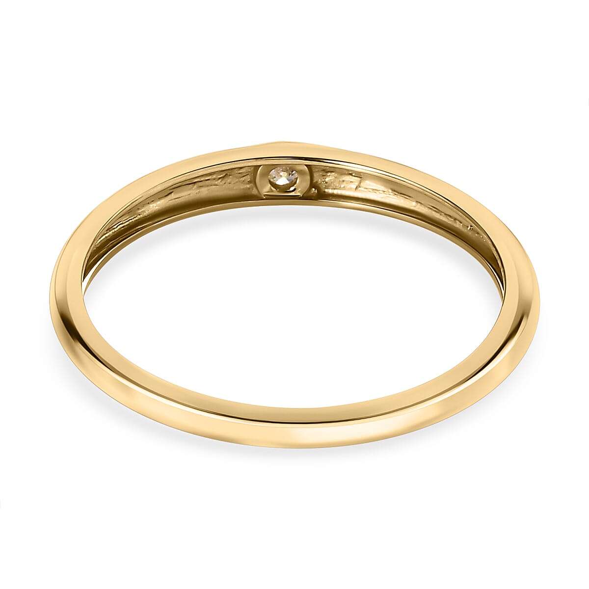 9K Yellow Gold Natural Yellow Diamond Solitaire Wedding Band Ring 7517124 5