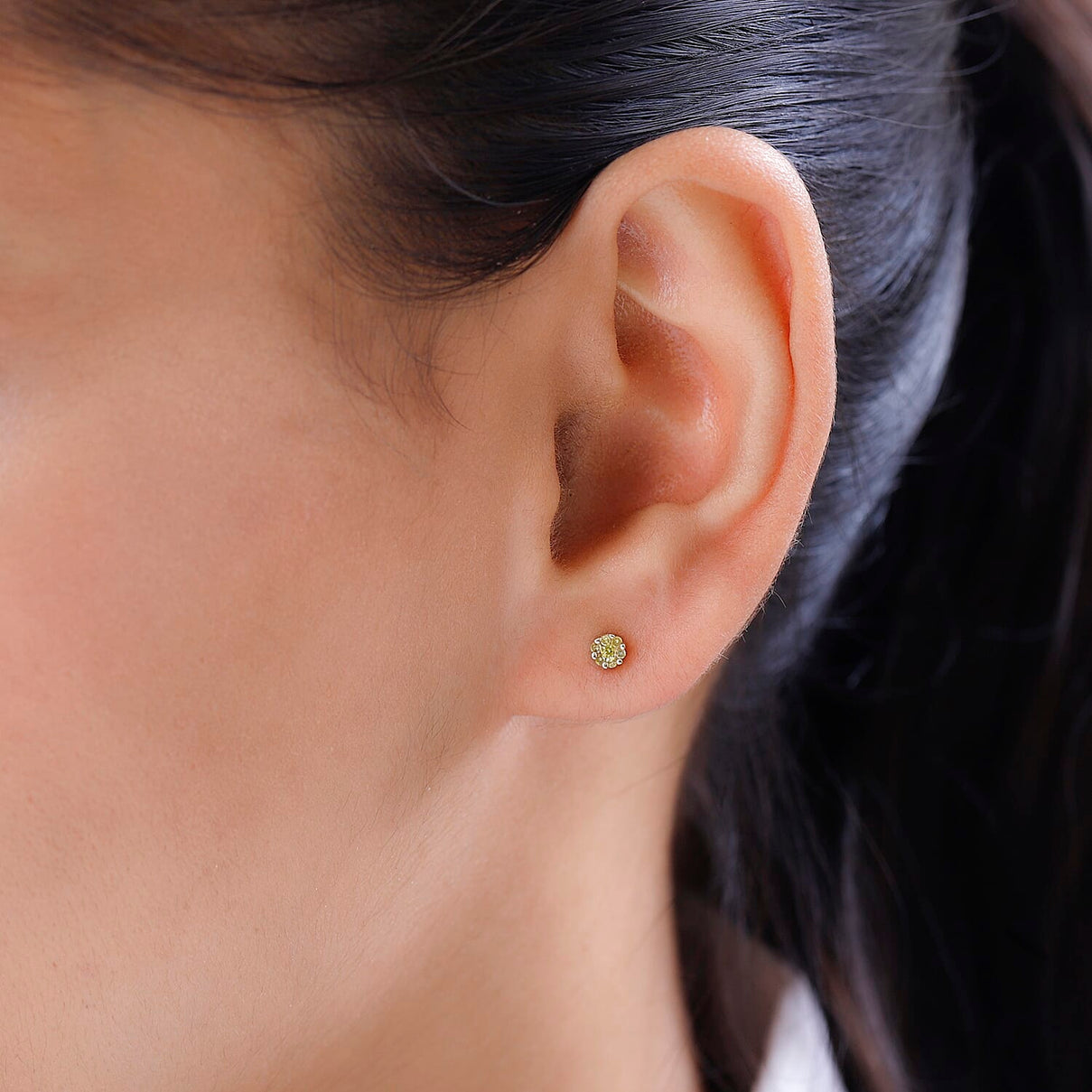 9K Yellow Gold Natural Yellow Diamond Stud Earrings 7513346 3
