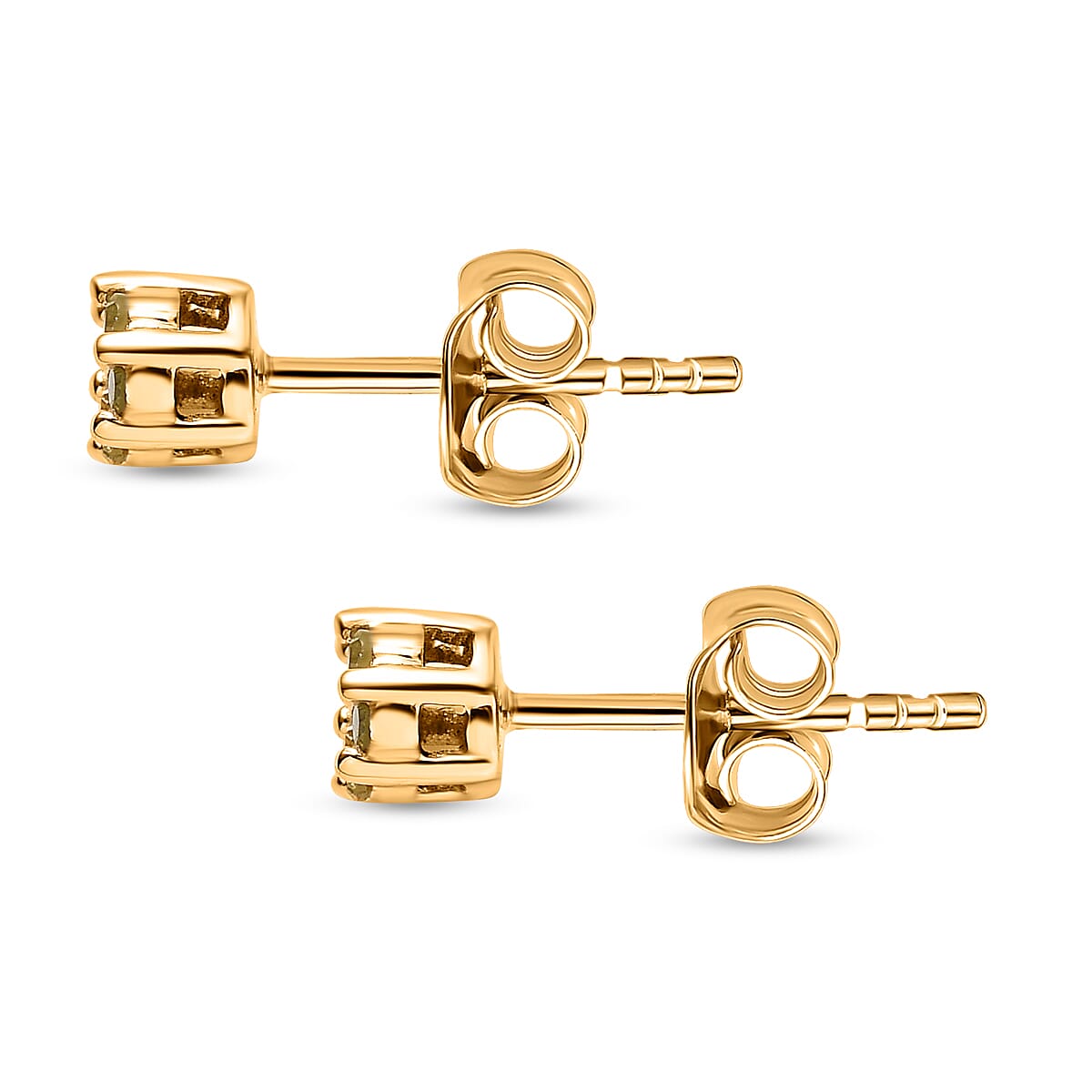 9K Yellow Gold Natural Yellow Diamond Stud Earrings 7513346 4