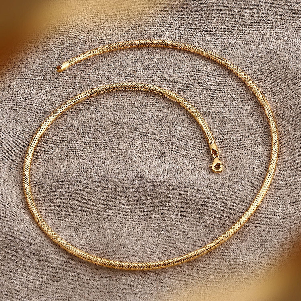 Royal Bali Collection 9K Yellow Gold 3MM Necklace (Size - 18) with Lobster Clasp 8156058 2