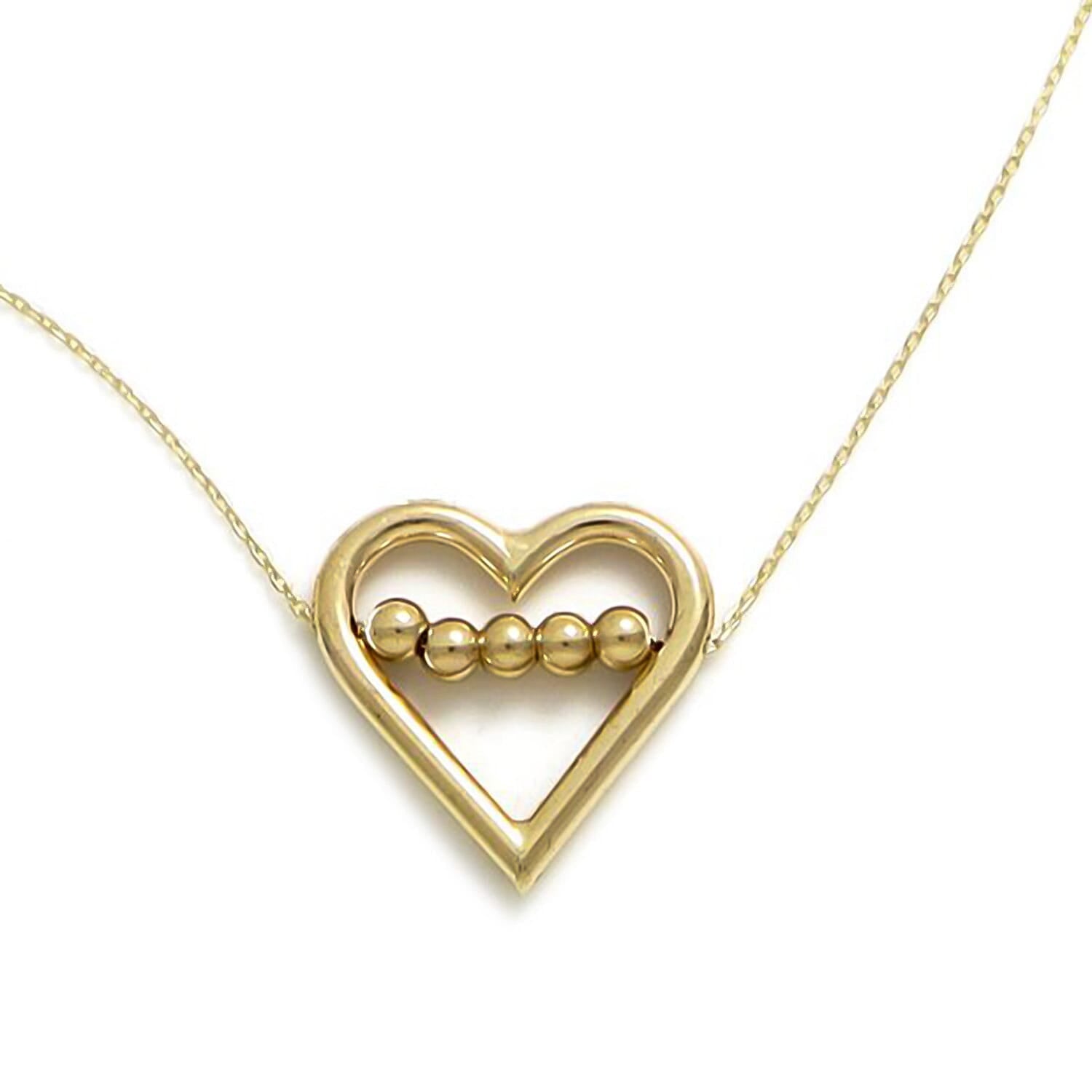 Maestro Collection - 9K Yellow Gold Heart Necklace (Size - 20) 7791952 0