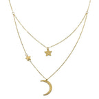 Maestro Collection - 9K Yellow Gold Starry Night Necklace (Size - 20) With Spring Ring Clasp