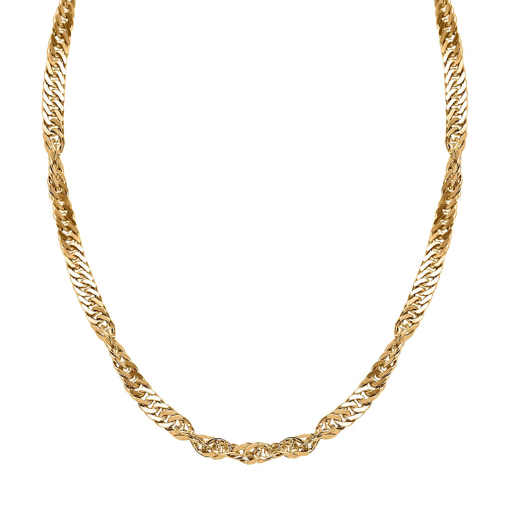 9K Yellow Gold Twisted Velvet Necklace (Size - 20) Gold Wt 2.04 gms