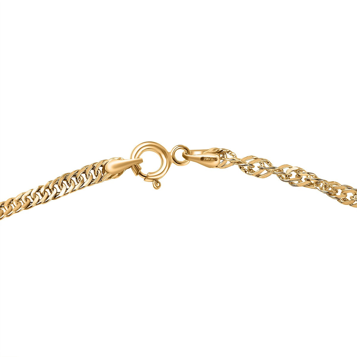 9K Yellow Gold Twisted Velvet Necklace (Size - 20) Gold Wt 2.04 gms 7722916 2