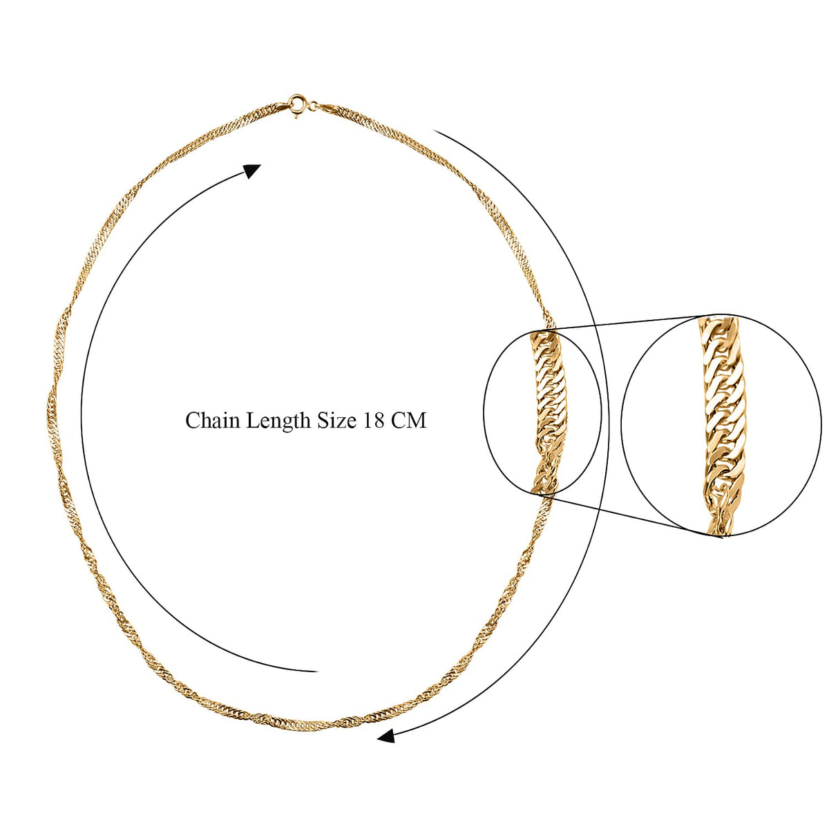 9K Yellow Gold Twisted Velvet Necklace (Size - 20) Gold Wt 2.04 gms 7722916 3