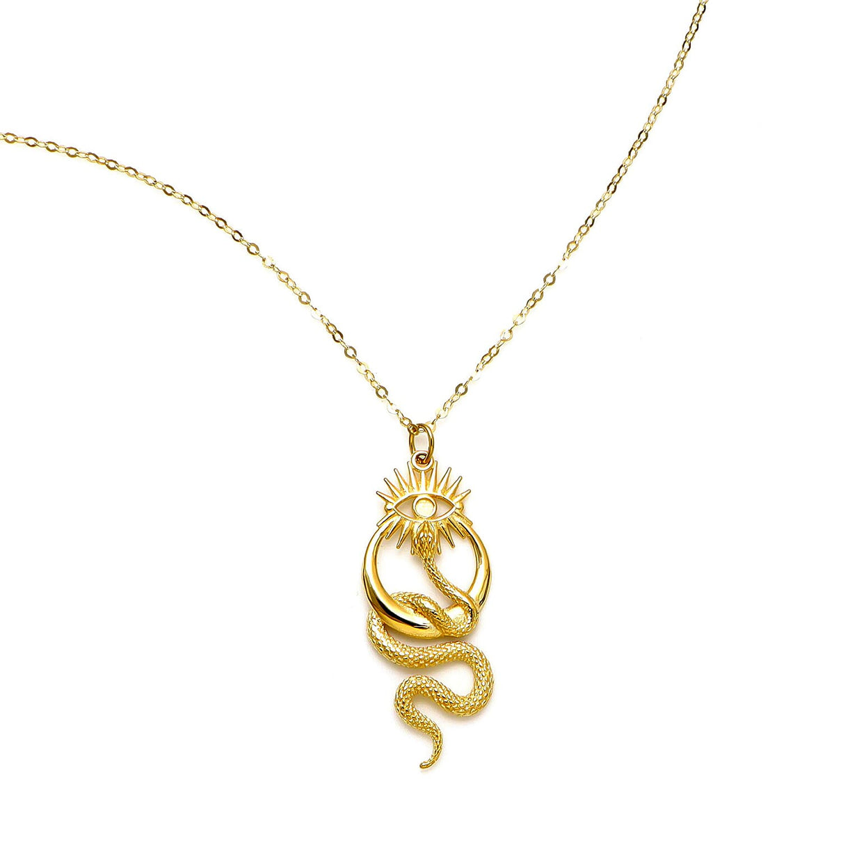 Maestro Collection - 9K Yellow Gold Serpent Necklace (Size - 20) with Spring Ring Clasp 8034857 0