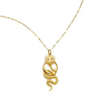 Maestro Collection - 9K Yellow Gold Serpent Necklace (Size - 20) with Spring Ring Clasp