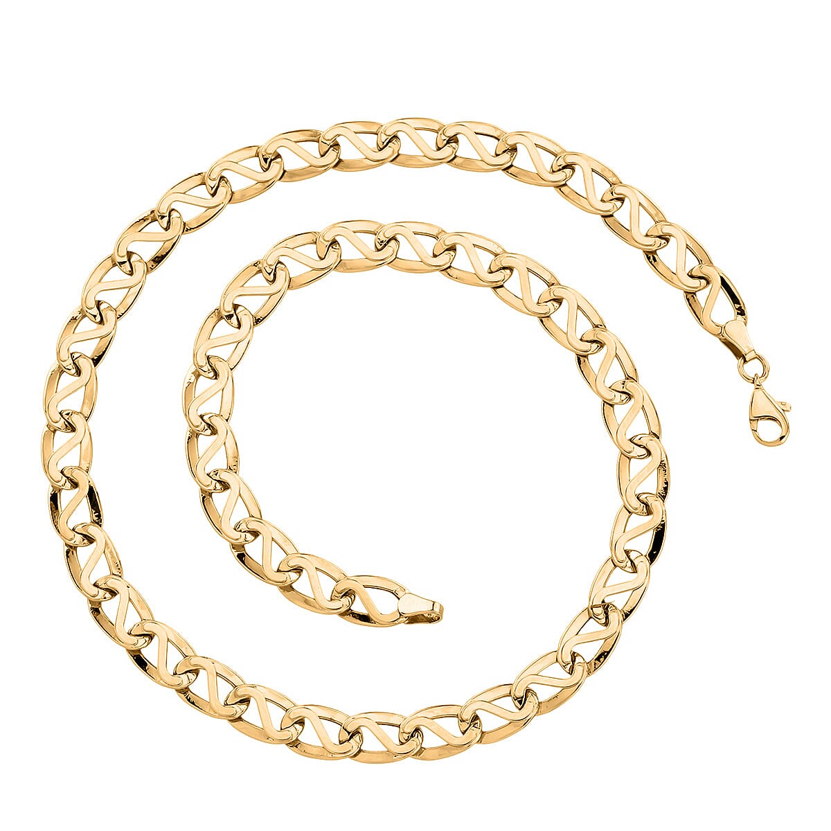 9K Yellow Gold 7.1MM Mariner Necklace with Lobster Clasp 20 Inch 8103827 0