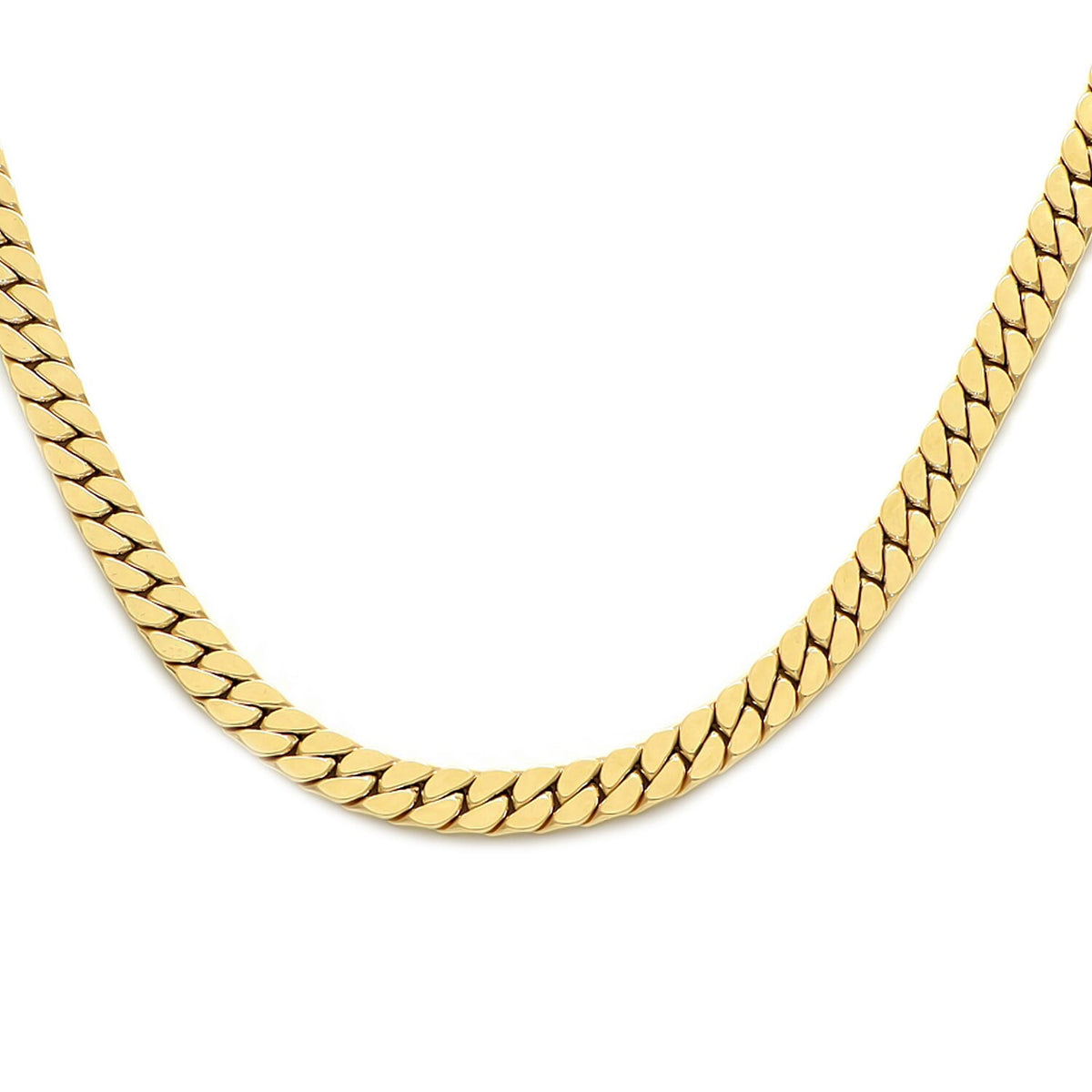 9K Yellow Gold 4MM Herringbone Necklace with Lobster Clasp (Size - 20) 8189635 0