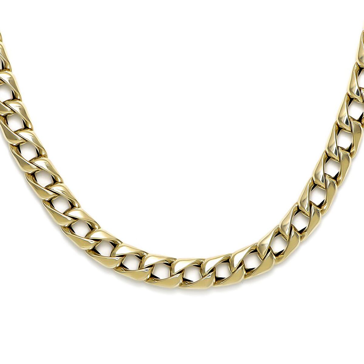 9K Yellow Gold Curb Necklace With Lobster Clasp (Size - 20) 7951836 1