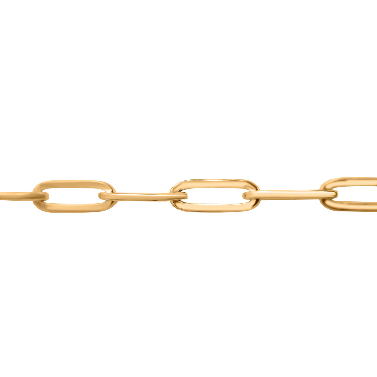 9K Yellow Gold T-Bar Paperclip Necklace (Size - 20) With T-Bar Clasp 7663123 2