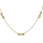 Maestro Biggest Closeout Deal - 9K Yellow Gold Designer Inspired Infinity Station Necklace (Size - 20) 2.0 Gram