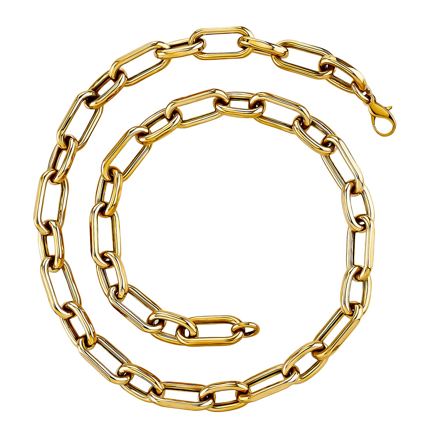 Close Out Deal - 9K Yellow Gold Oval Link Necklace (Size - 20) With Lobster Clasp, Gold Wt. 17.79 Gms 7939321 0