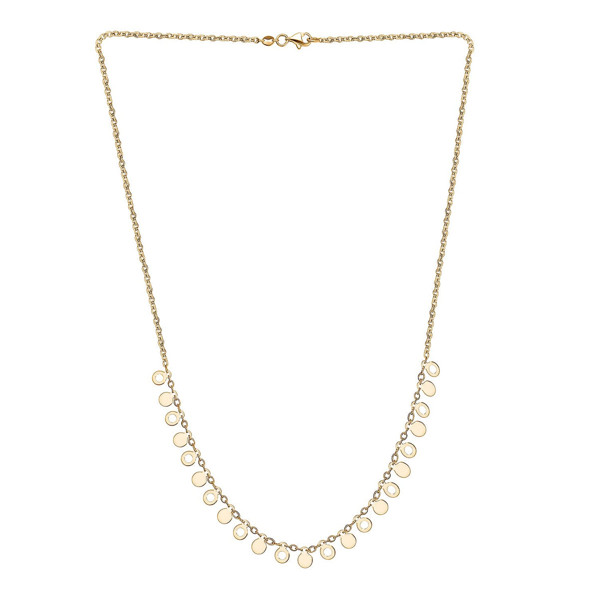 Vicenza Collection- 9K Yellow Gold Circle Necklace (Size - 20), Gold Wt. 4.01 Gms 7386453 0