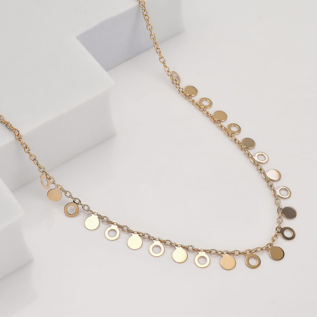 Vicenza Collection- 9K Yellow Gold Circle Necklace (Size - 20), Gold Wt. 4.01 Gms 7386453 1