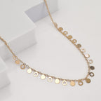Vicenza Collection- 9K Yellow Gold Circle Necklace (Size - 20), Gold Wt. 4.01 Gms