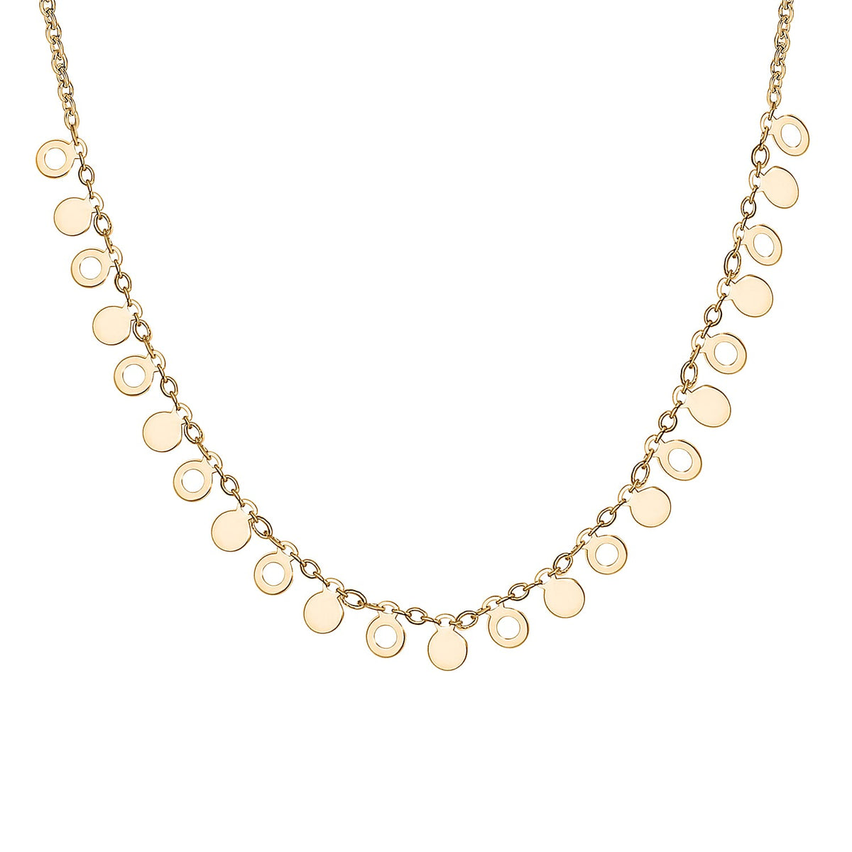 Vicenza Collection- 9K Yellow Gold Circle Necklace (Size - 20), Gold Wt. 4.01 Gms 7386453 3