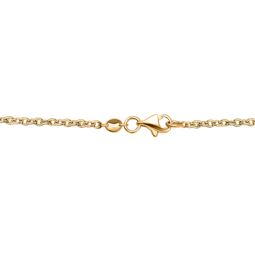 Vicenza Collection- 9K Yellow Gold Circle Necklace (Size - 20), Gold Wt. 4.01 Gms