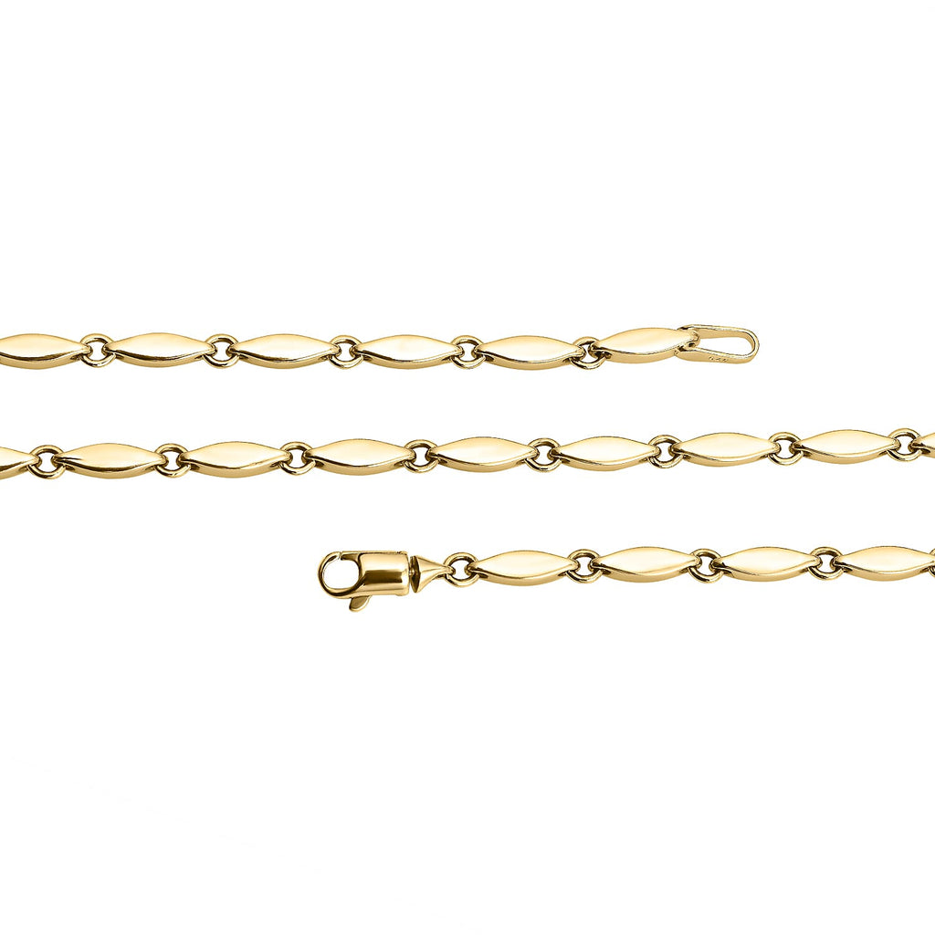 Las Vegas Closeout Deal - 9K Yellow Gold Rhombus Necklace (Size - 20) With Lobster Clasp, Gold Wt. 5.77 Gms.