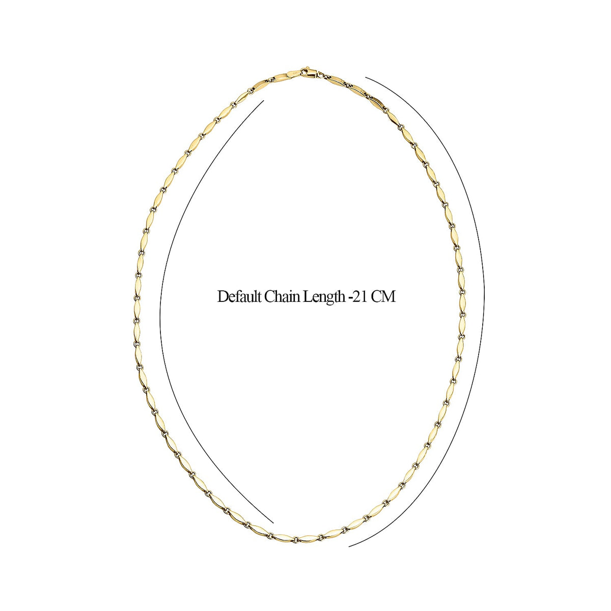 9K Yellow Gold Marquise Link Necklace 20 Inch 8729080 5