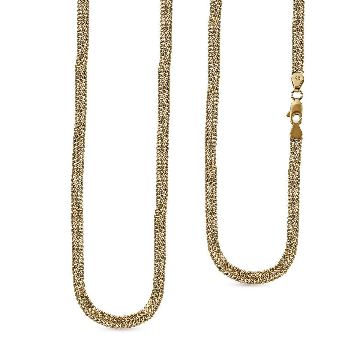 One Time Designer Closeout - 9K Yellow Gold Fancy Curb Necklace (Size - 20) With Lobster Clasp, Gold Wt. 5.27 Gms. 7325252 0