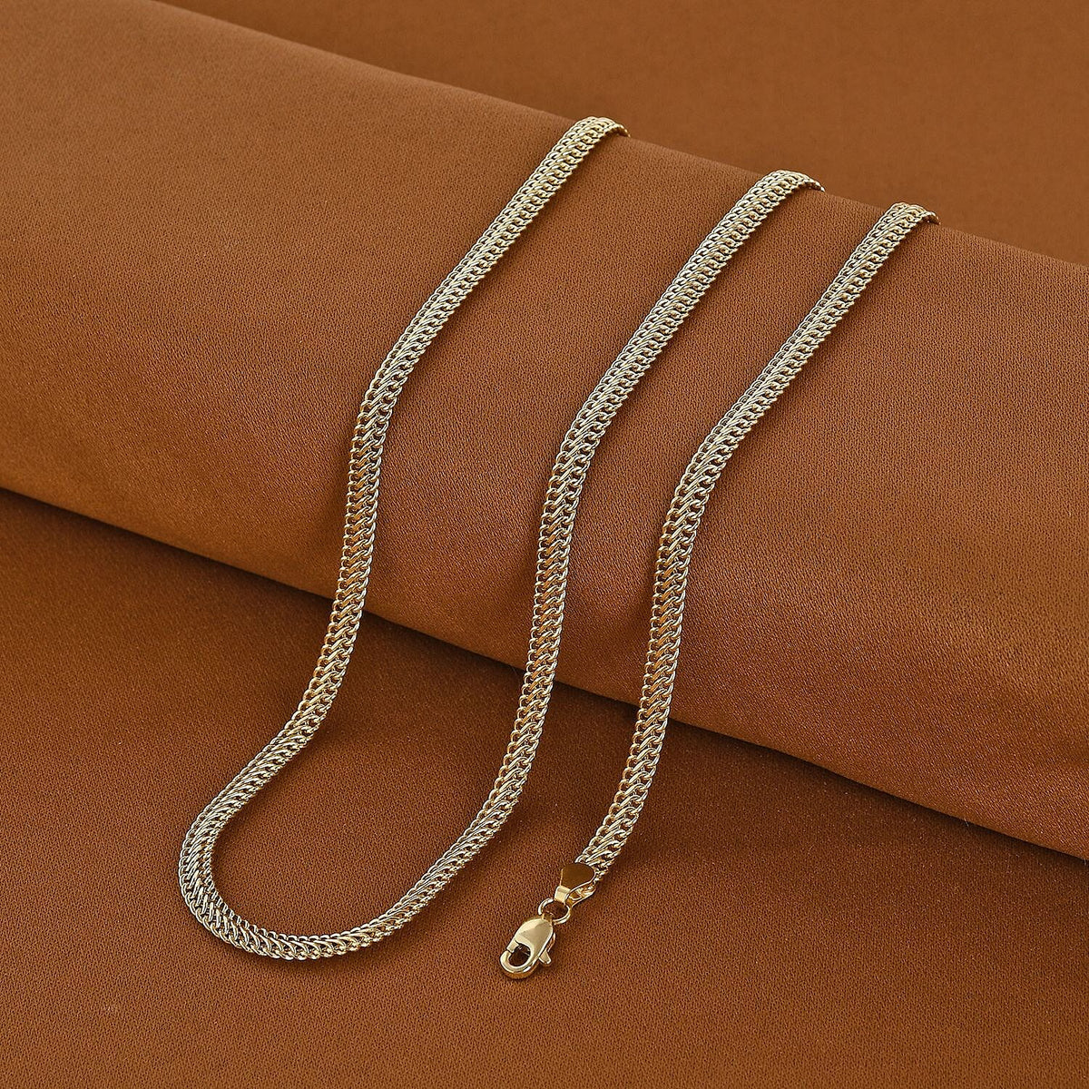 One Time Designer Closeout - 9K Yellow Gold Fancy Curb Necklace (Size - 20) With Lobster Clasp, Gold Wt. 5.27 Gms. 7325252 3