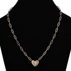 Royal Bali Collection- 9K Yellow Gold Heart Necklace (Size - 20), Gold Wt. 8.75 Gms