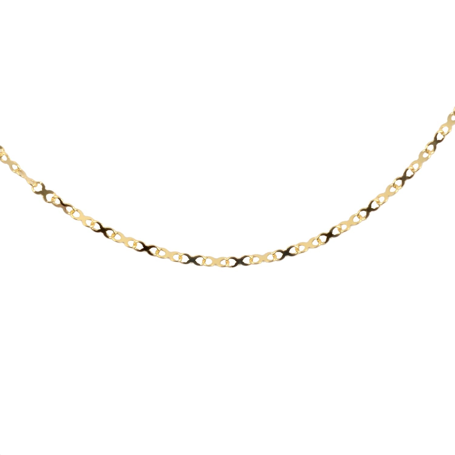 9K Yellow Gold 1.7MM Infinity Link Necklace with Spring Ring Clasp 20 Inch 8416911 0